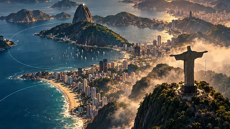 Imagem original que evoca Rio de Janeiro — não é uma fotografia.